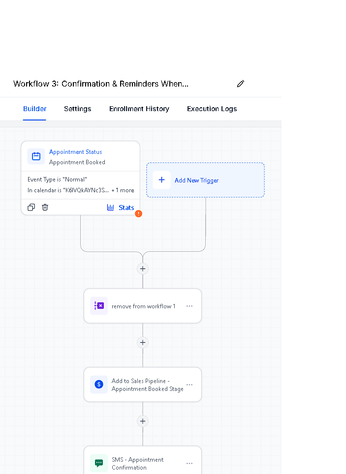 Workflow 4 rebooking follow-up