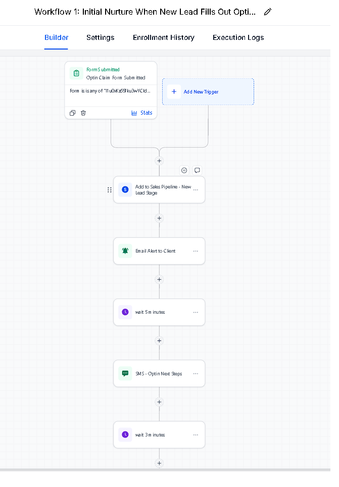 Workflow 1 start