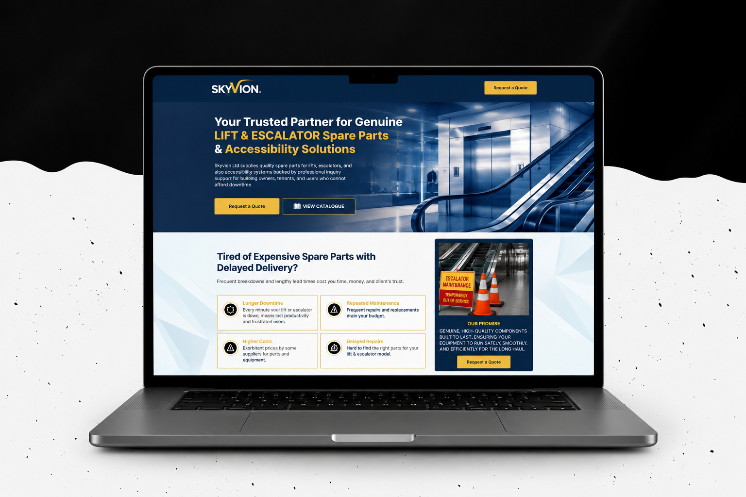 Skyvion Ltd landing page mockup