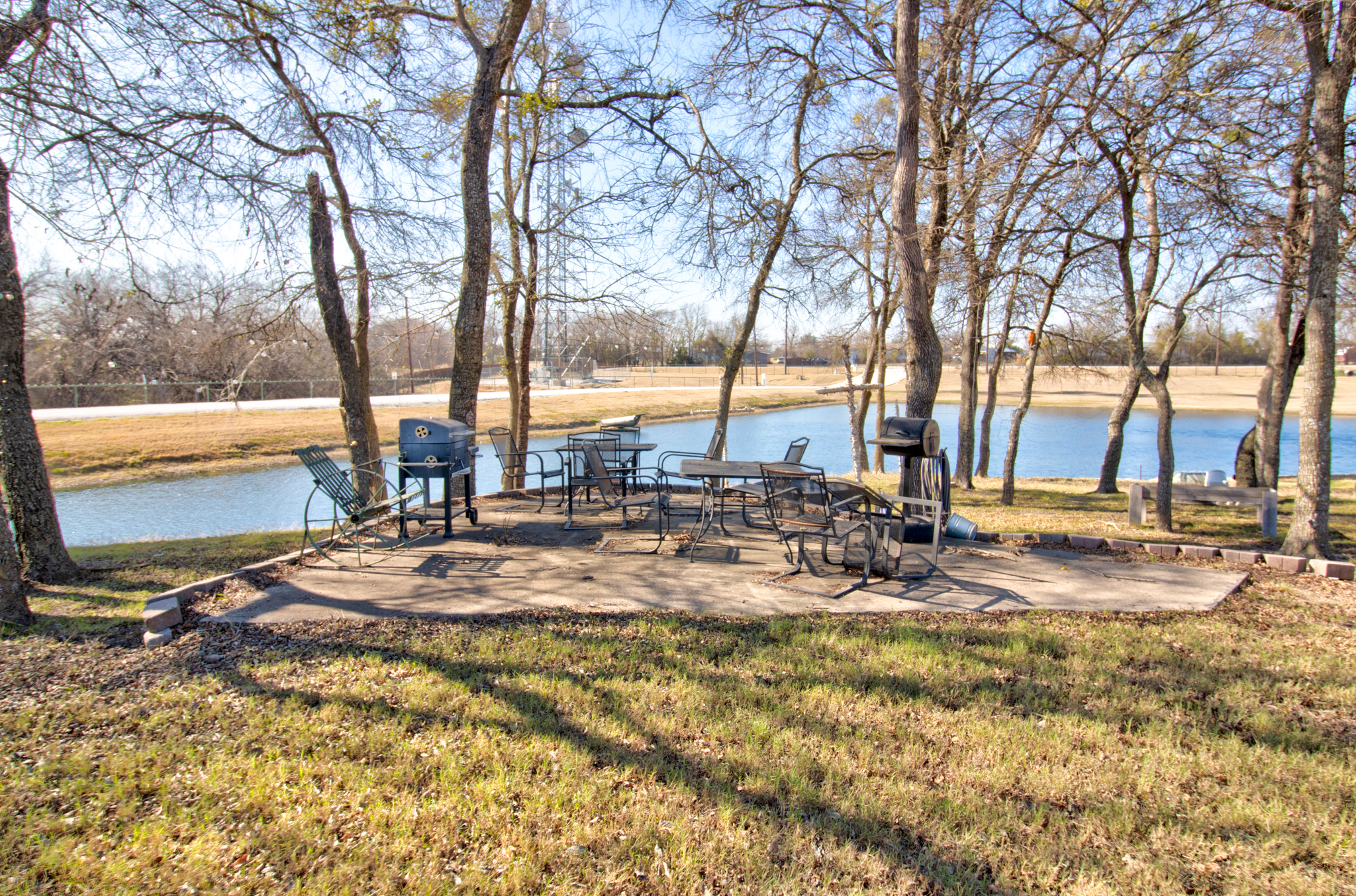 Private fishing pond at Countryview