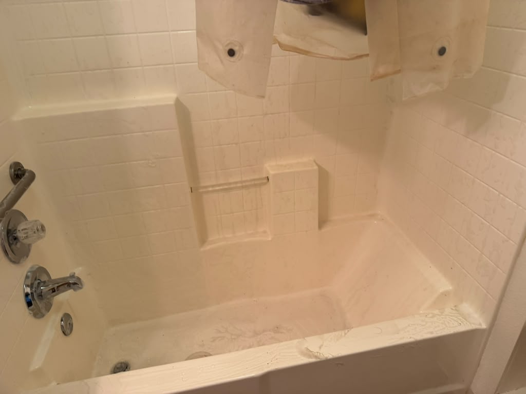 Bathtub detail before cleaning
