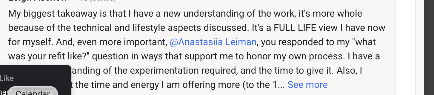 Client testimonial