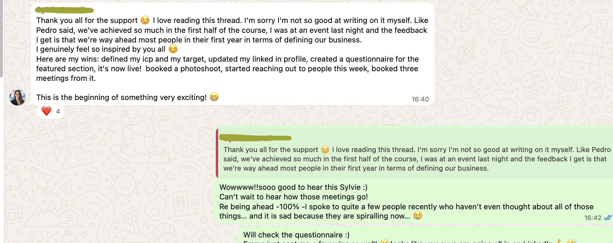 Client testimonial
