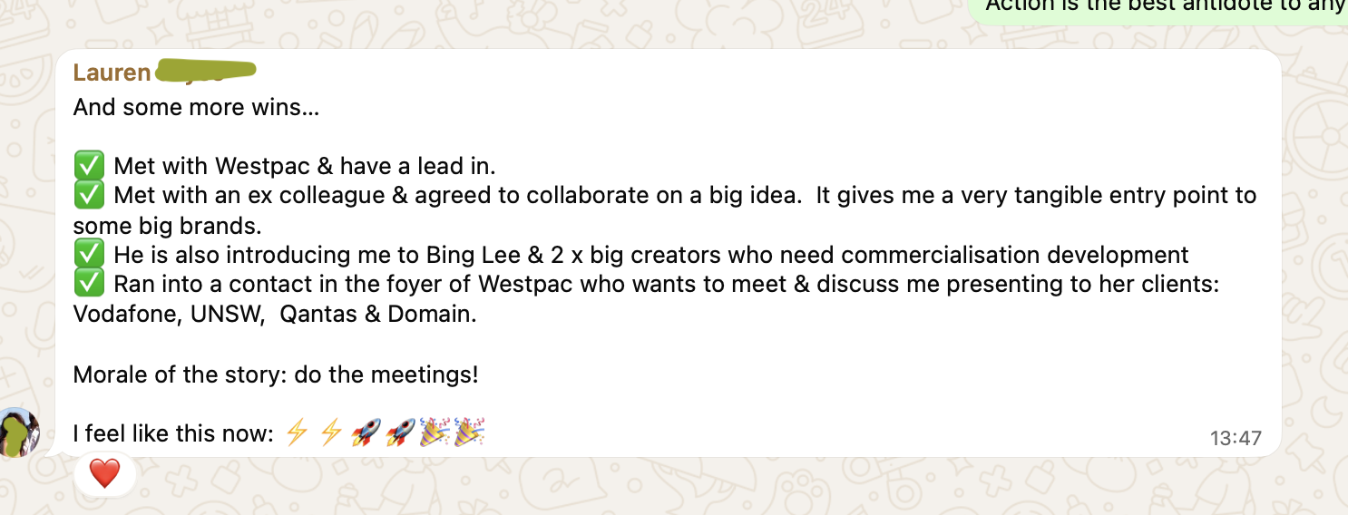 Client testimonial