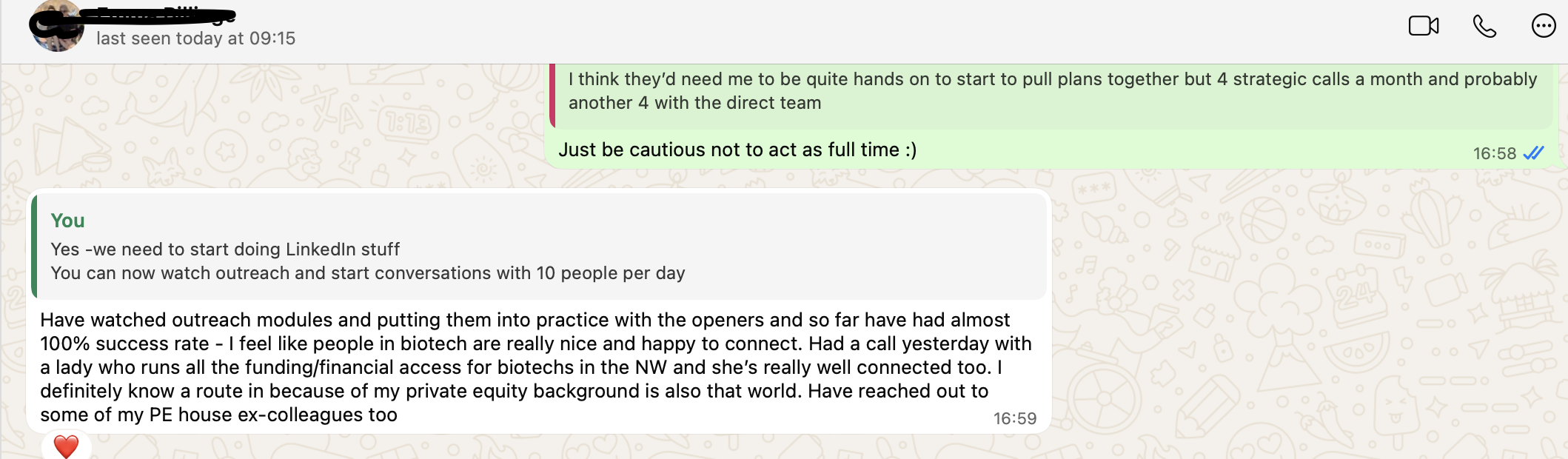 Client testimonial