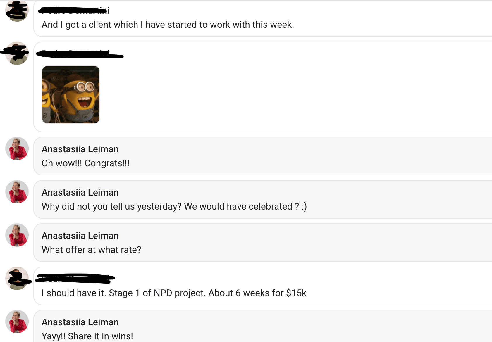 Client testimonial