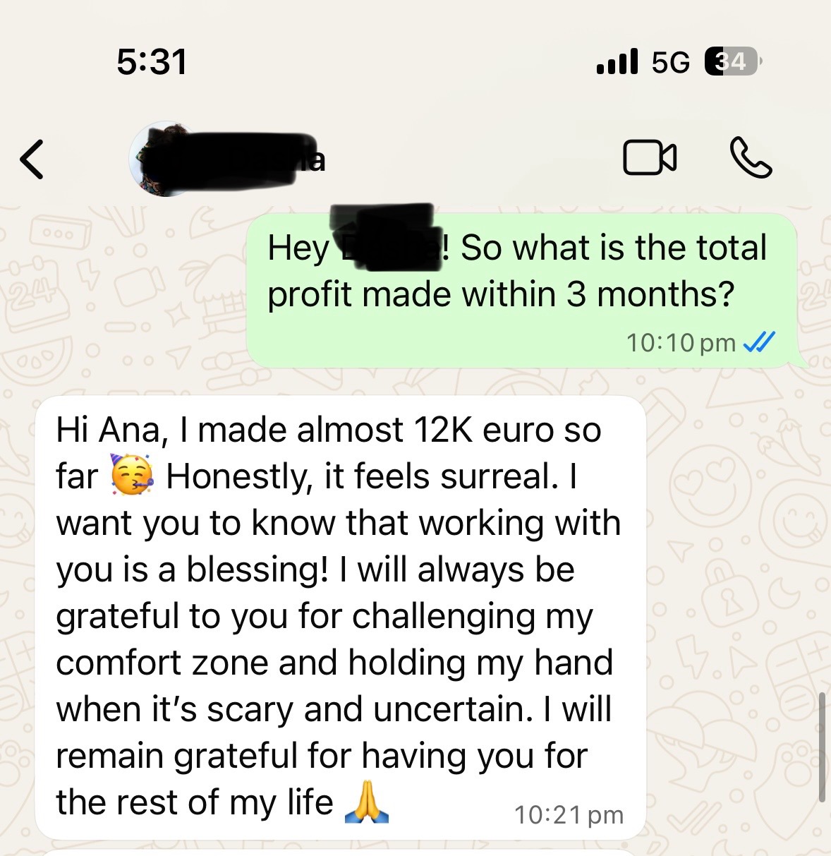Client testimonial