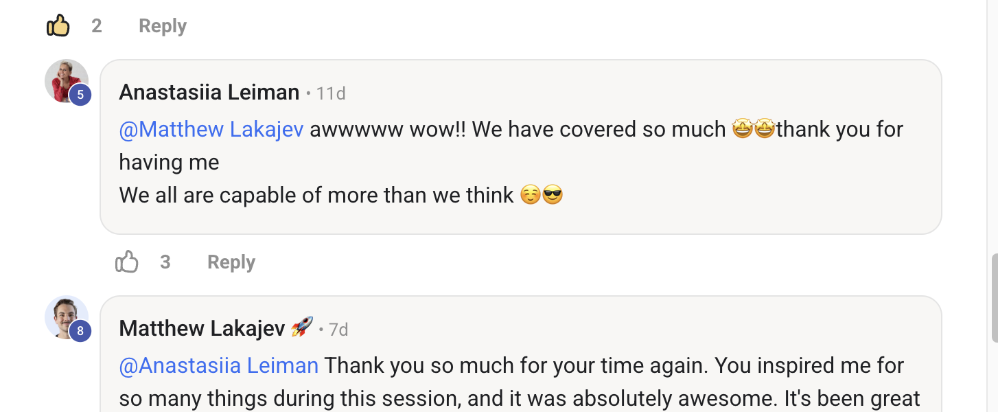 Client testimonial