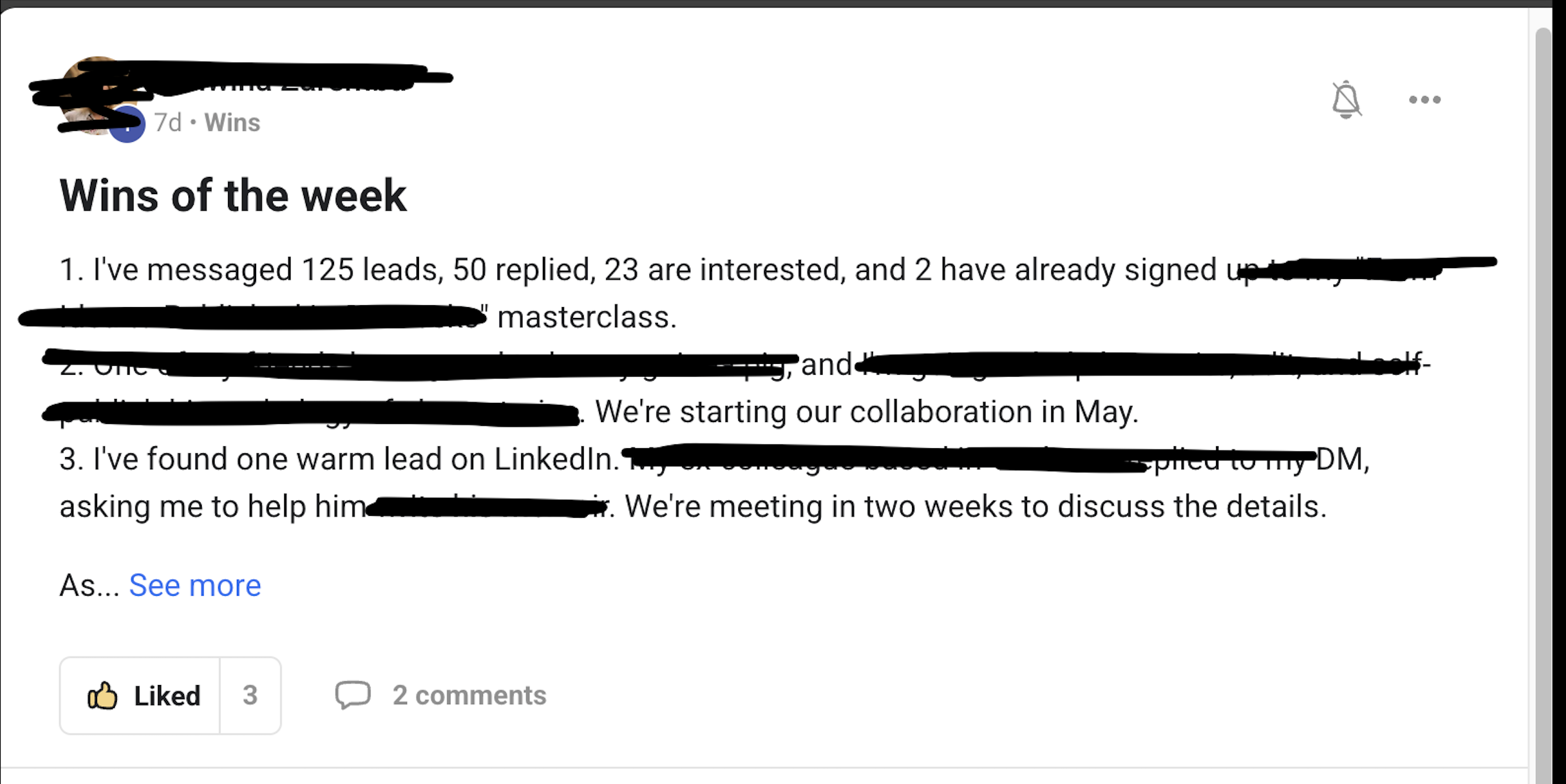 Client testimonial