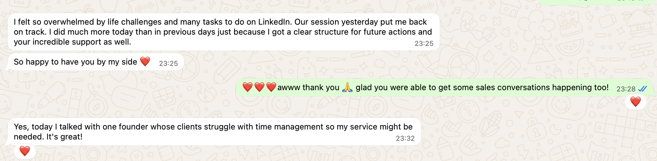 Client testimonial