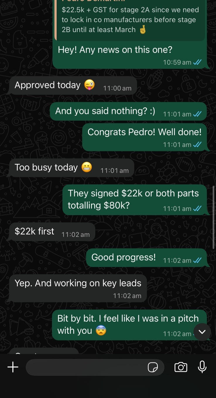 Client testimonial screenshot