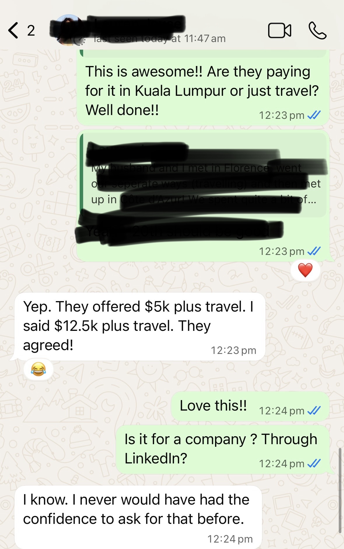 Client testimonial screenshot