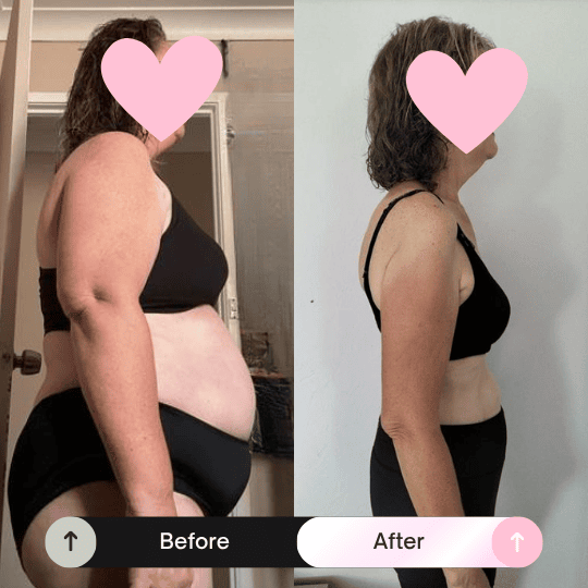 Before and after transformation