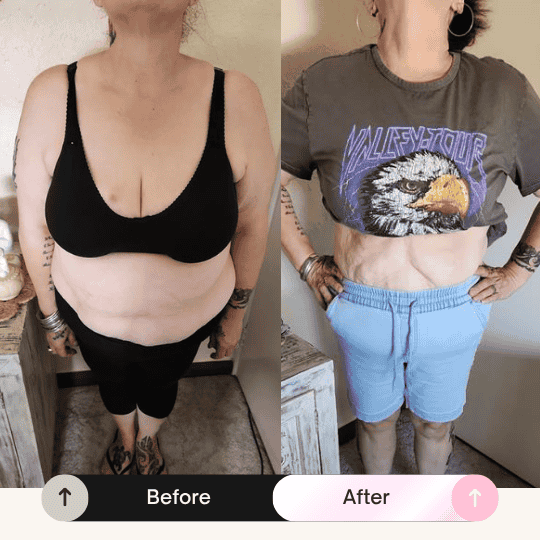 Before and after transformation
