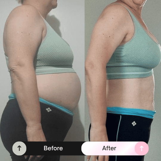 Before and after transformation
