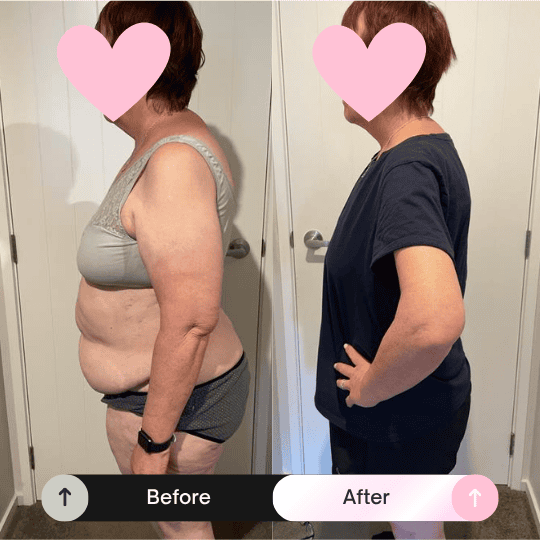 Before and after transformation