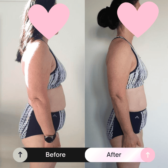 Before and after transformation