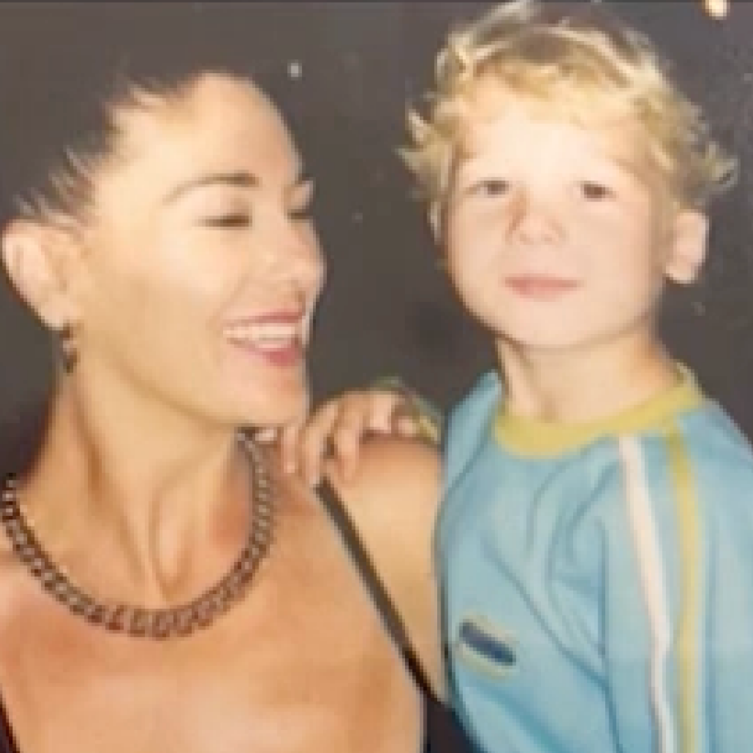 Dan as a young boy with his mum