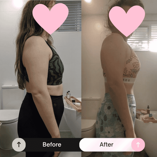 Before and after transformation