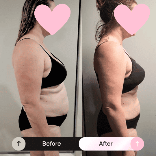 Client before and after transformation