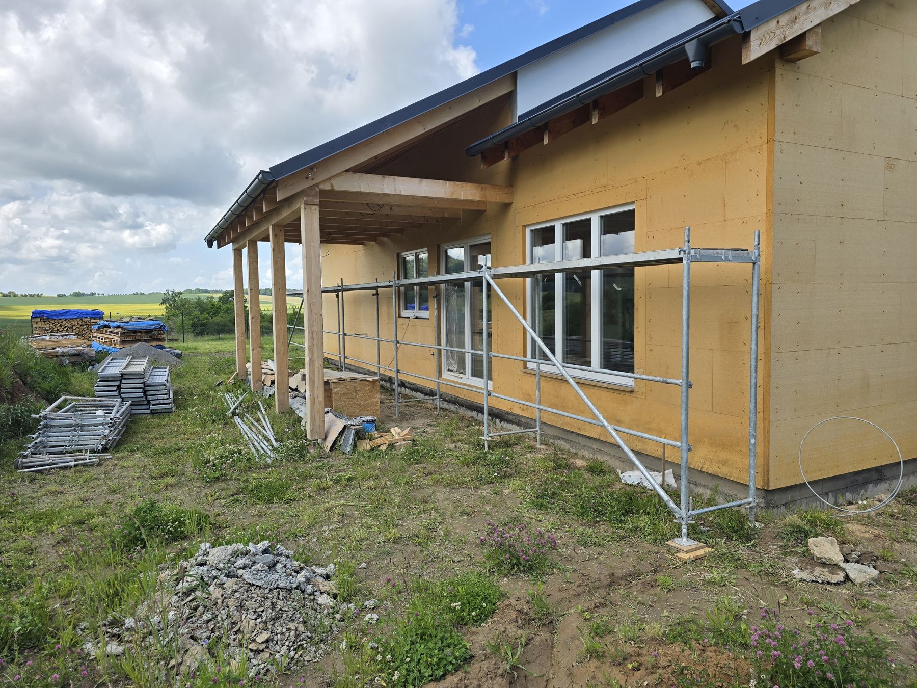 Zateplení a fasáda novostavby – před