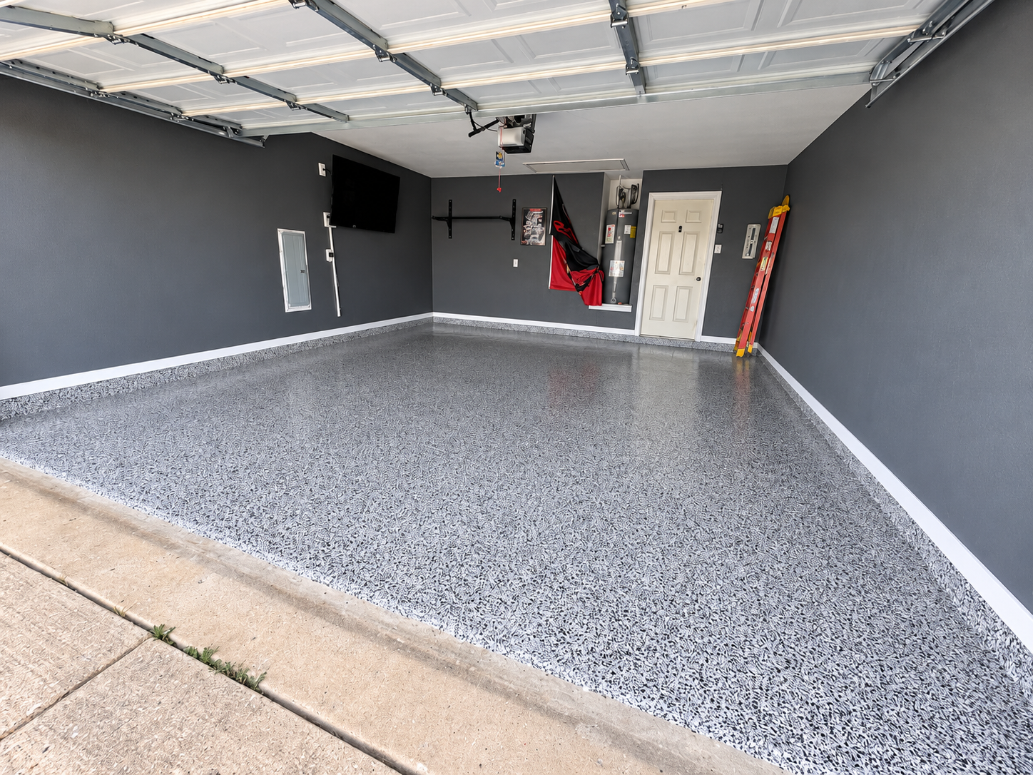 Custom Metallic Swirl — Decorative epoxy flooring finish by DFW Epoxy Finest