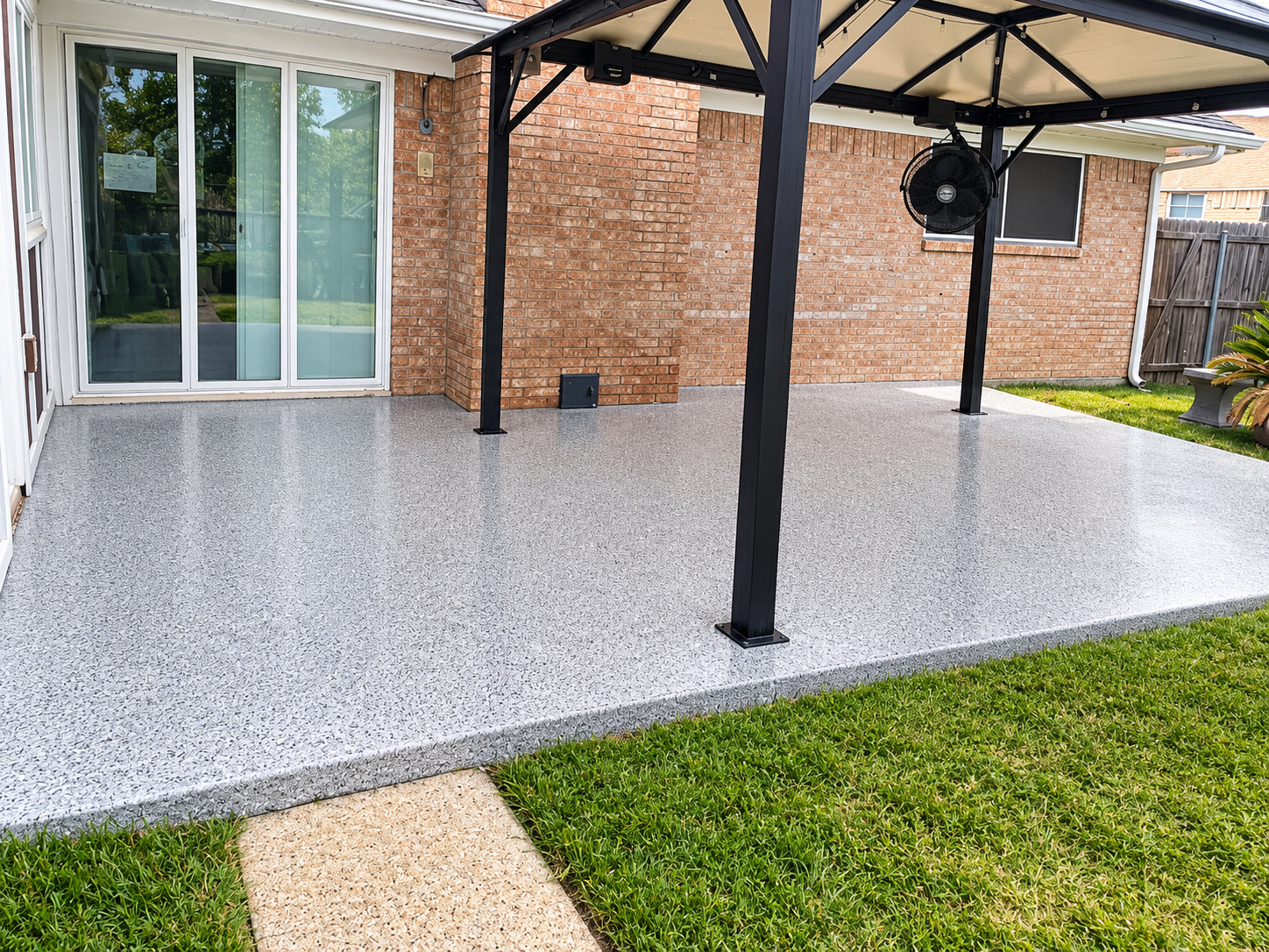 Outdoor Patio Finish — Residential epoxy flooring finish by DFW Epoxy Finest