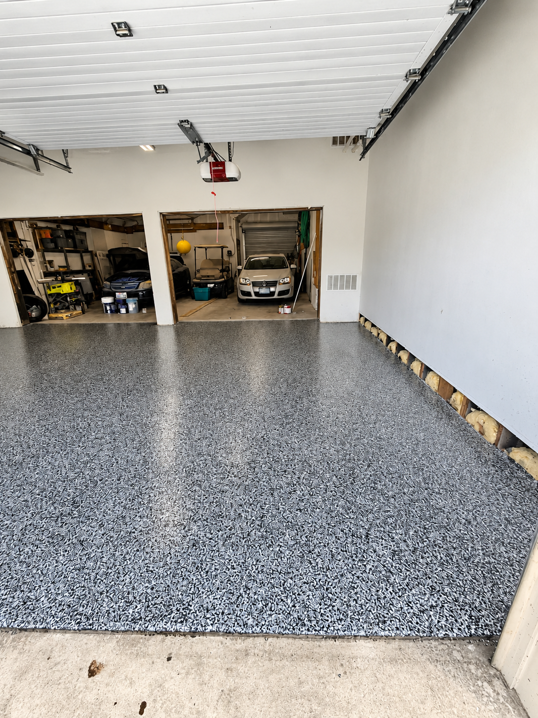 Full Flake Garage System — Residential epoxy flooring finish by DFW Epoxy Finest