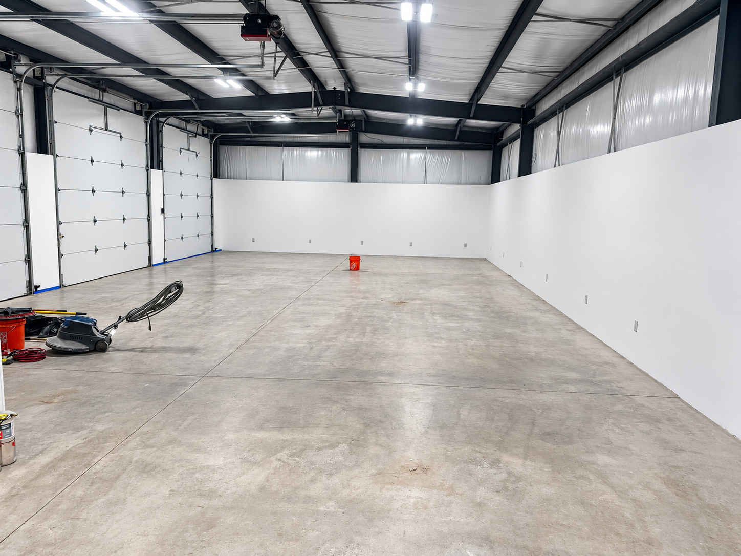 Commercial Floor Transformation — before preparation by DFW Epoxy Finest
