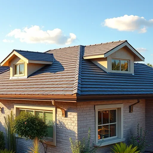 Completed roofing project in Crows Landing CA featuring sleek shingles, balanced eaves, and vibrant landscaping.