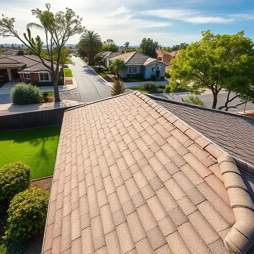 Fresh roof replacement in Livingston CA, showcasing detailed shingles and clean edges under a sunny sky.