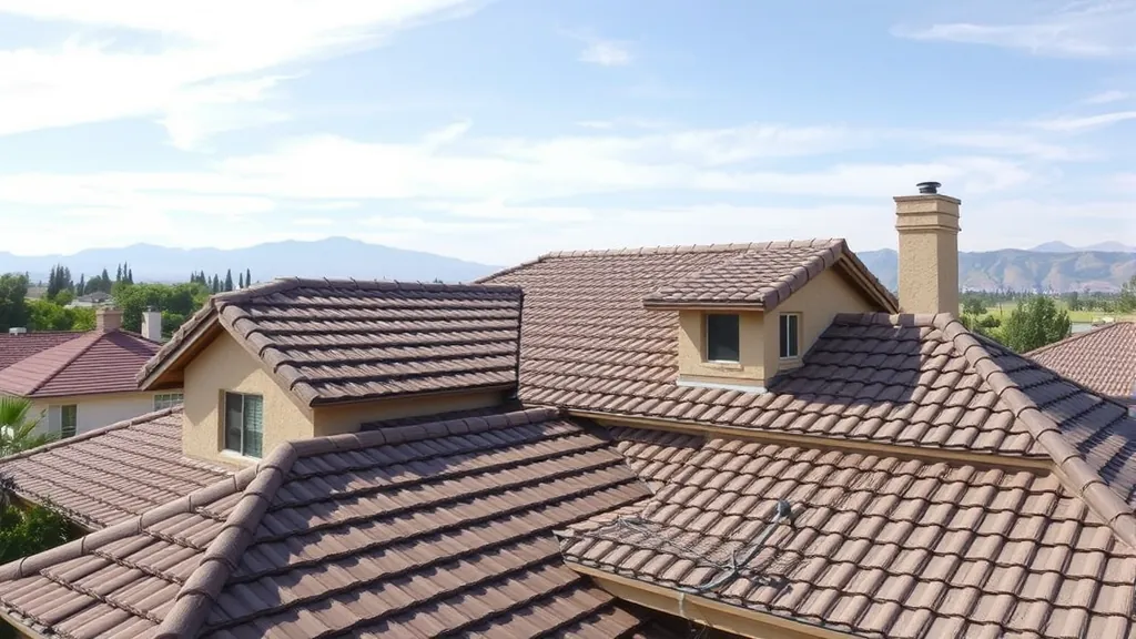 Roofing installation in Farmington, CA with workers on a residential building.