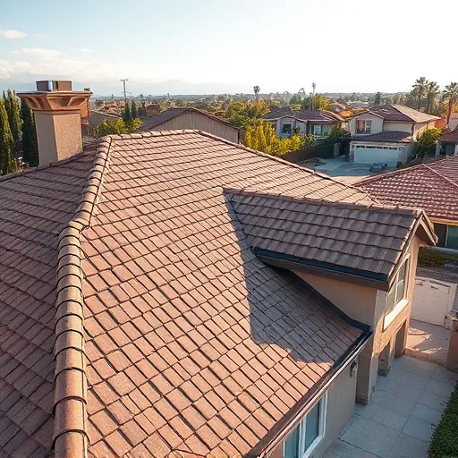 Completed roofing project in Modesto, California showcasing modern design and structural integrity without people.
