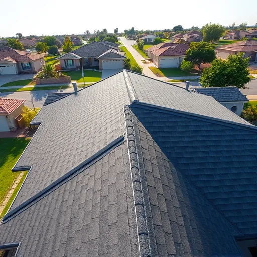 Completed residential roofing in Modesto CA showcasing modern design and quality craftsmanship without people.