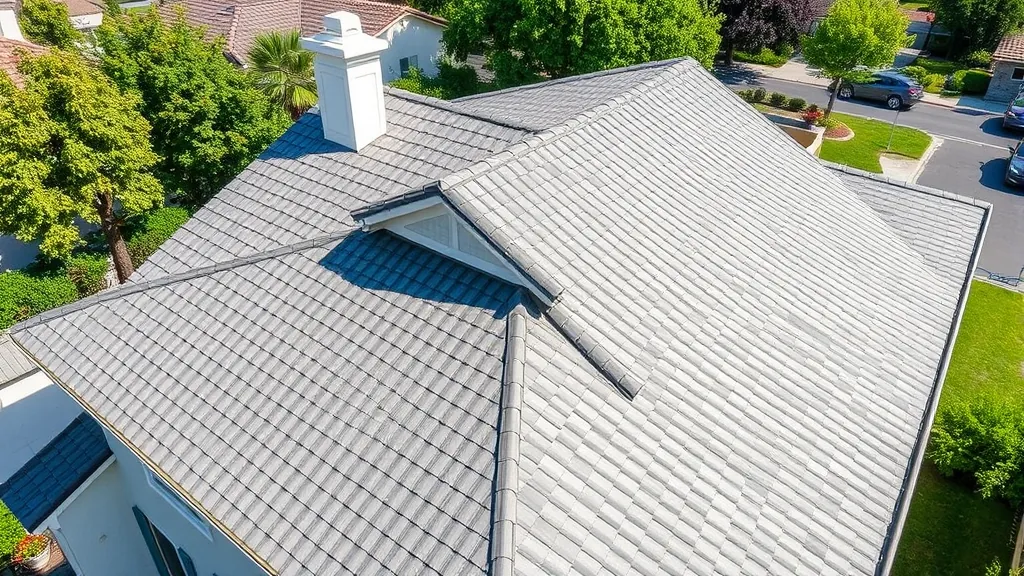 Roofing services in Modesto, CA with workers installing shingles on a residential home.