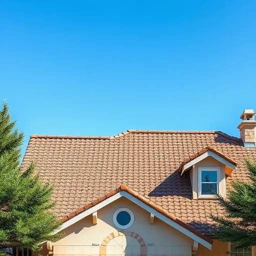 Completed roofing project in Salida CA features a high-quality roof with intricate details enhancing the natural landscape.