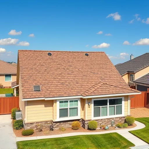 Completed roofing project in Modesto, CA showcasing clean lines and sturdy materials without any people present.