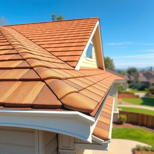 Completed roof replacement in Crows Landing CA showcasing asphalt shingles in warm tones with expert craftsmanship.