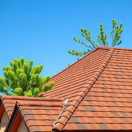 Completed roofing project in Turlock CA featuring quality earthy shingles and clear blue sky, showcasing expert craftsmanship.
