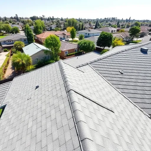 Completed roofing project in Modesto CA showcasing high-quality materials and craftsmanship with clear blue sky.