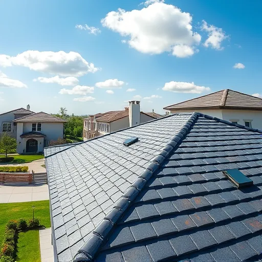 Completed slate roof in Keyes, CA, showcasing vibrant colors, intricate detailing, and a professional ambiance.