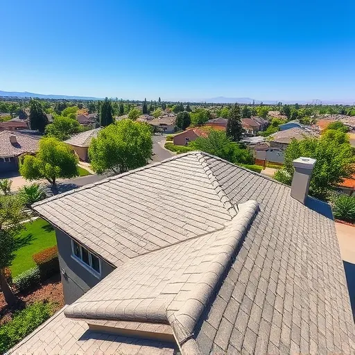 Completed roofing project in Modesto CA showcasing quality workmanship on a residential building.