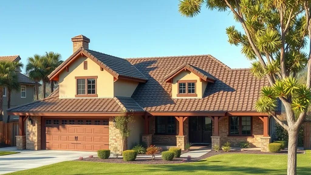 Roofing in Shackelford, CA with a crew working on a residential house.