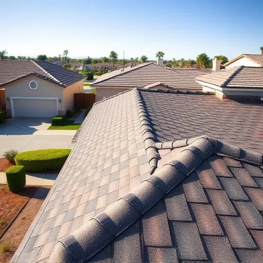 Newly replaced asphalt shingle roof on a suburban home in Lathrop CA with detailed textures and vibrant colors