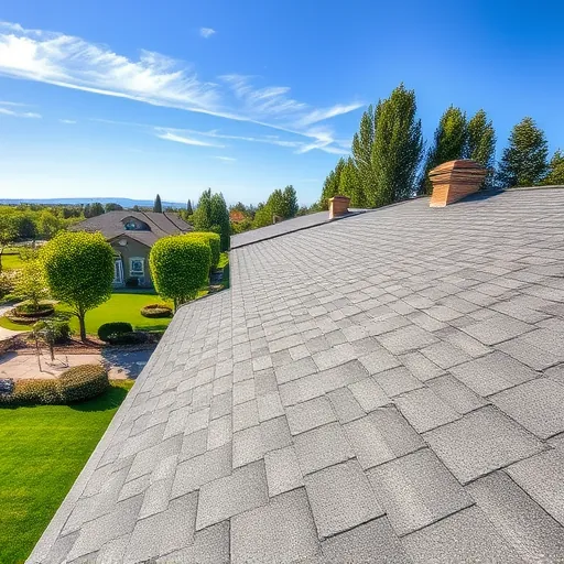 Recently replaced asphalt shingle roof on a suburban home in Sonora CA with precise lines and textured surface under natural sunlight
