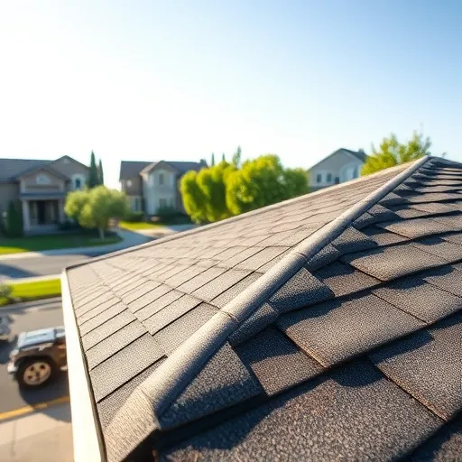 Newly replaced roof in Linden CA showcases textured shingles, precise craftsmanship, and detailed flashing in a suburban neighborhood.