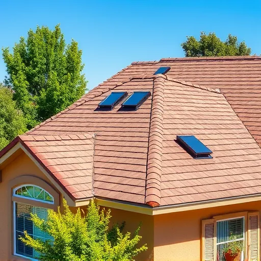 Completed suburban roofing installation in Ripon CA showcasing sleek shingles, earthy tones, and vibrant landscaping.