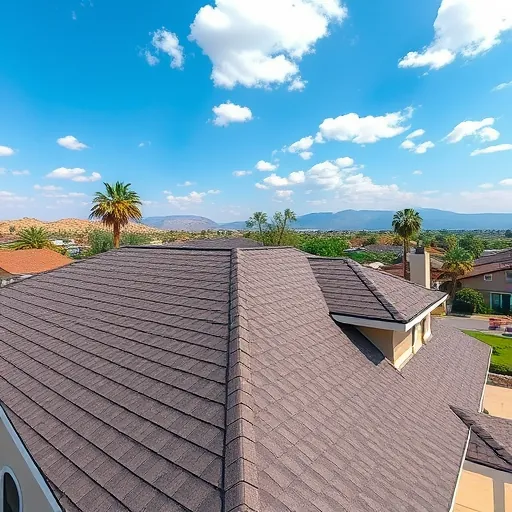 Completed roofing project in Modesto, CA showcasing craftsmanship and design without any people present.