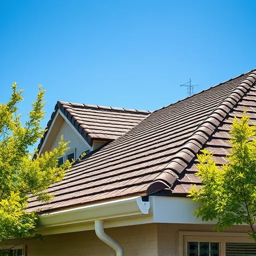 Completed roofing project in West Modesto CA featuring a gleaming asphalt shingle roof against a clear blue sky.