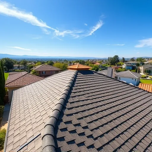 Completed roofing project in Roberts Ferry CA showcasing quality shingles, modern design, and lush neighborhood backdrop.